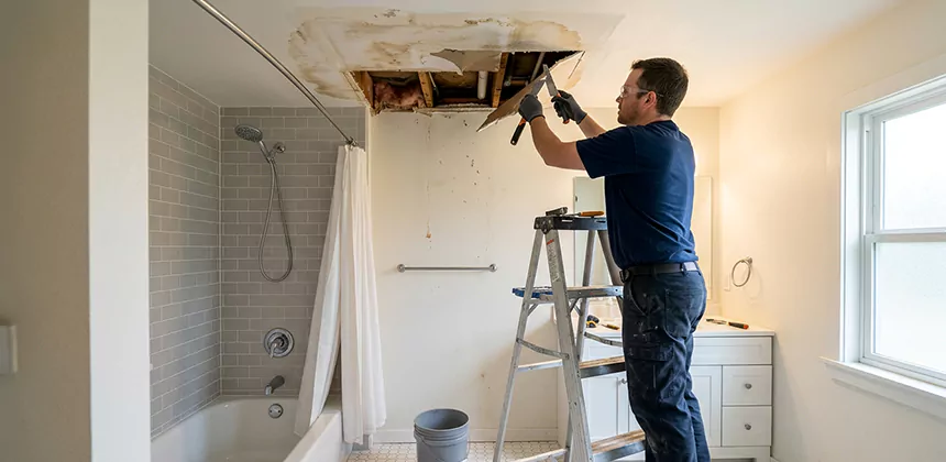 Bathroom Leak Ceiling Repair in Kaysville